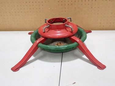Green and Red Christmas Tree Stand