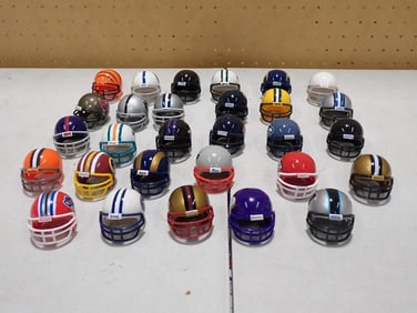 Large Lot of Miniature NFL Football Helmets