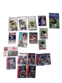 Lot of Sports Cards incl Donald Brown BCCG Graded 10, Brian Brohm BCCG Graded 10,