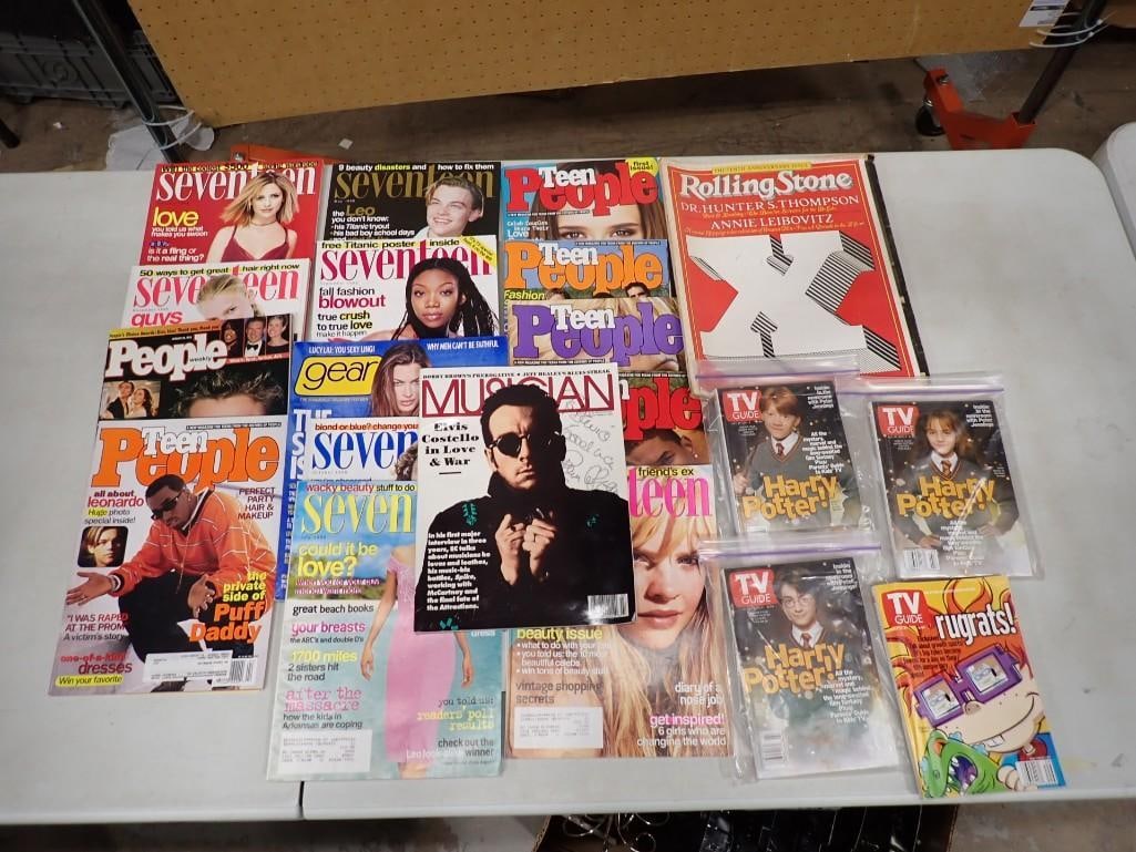 Lot of Magazines incl TV Guide, Seventeen, Musician, Teen People, Etc (1 of 10)