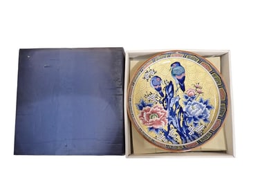 Decorative Plate in Original Box Stamped "Twin" on the back