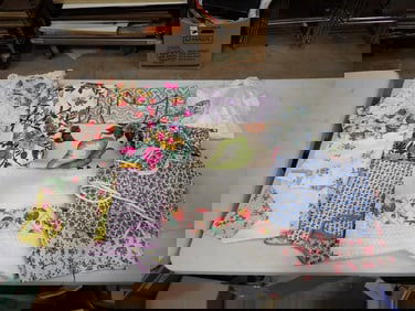 Large Lot of assorted Fabric, Cloths, Shirts, etc.