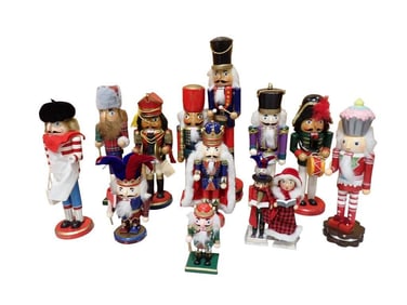 Large Lot of Christmas Nutcrackers or Figures