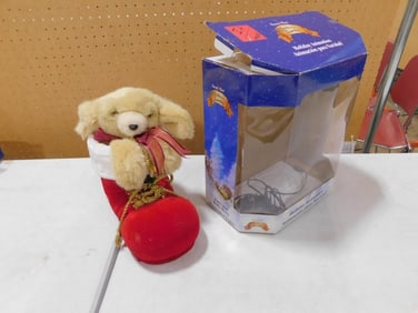 Plush Stocking Christmas Bear or Dog