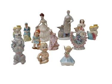 Large Lot of Figurines incl Porcelain