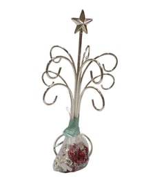 Metal Abstract Christmas Tree with Ornaments