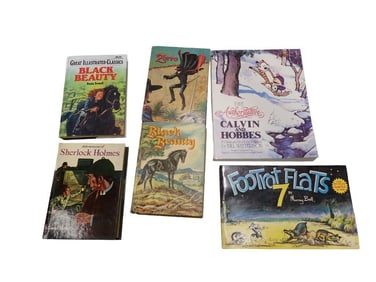 Books incl Vintage Black Beauty, Walt Disney's Zorro, Adventures of Sherlock Holmes, etc