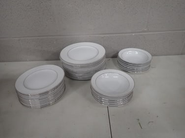 Large Lot of Four Crown China Southhampton Japan Plates, Bowls, etc.