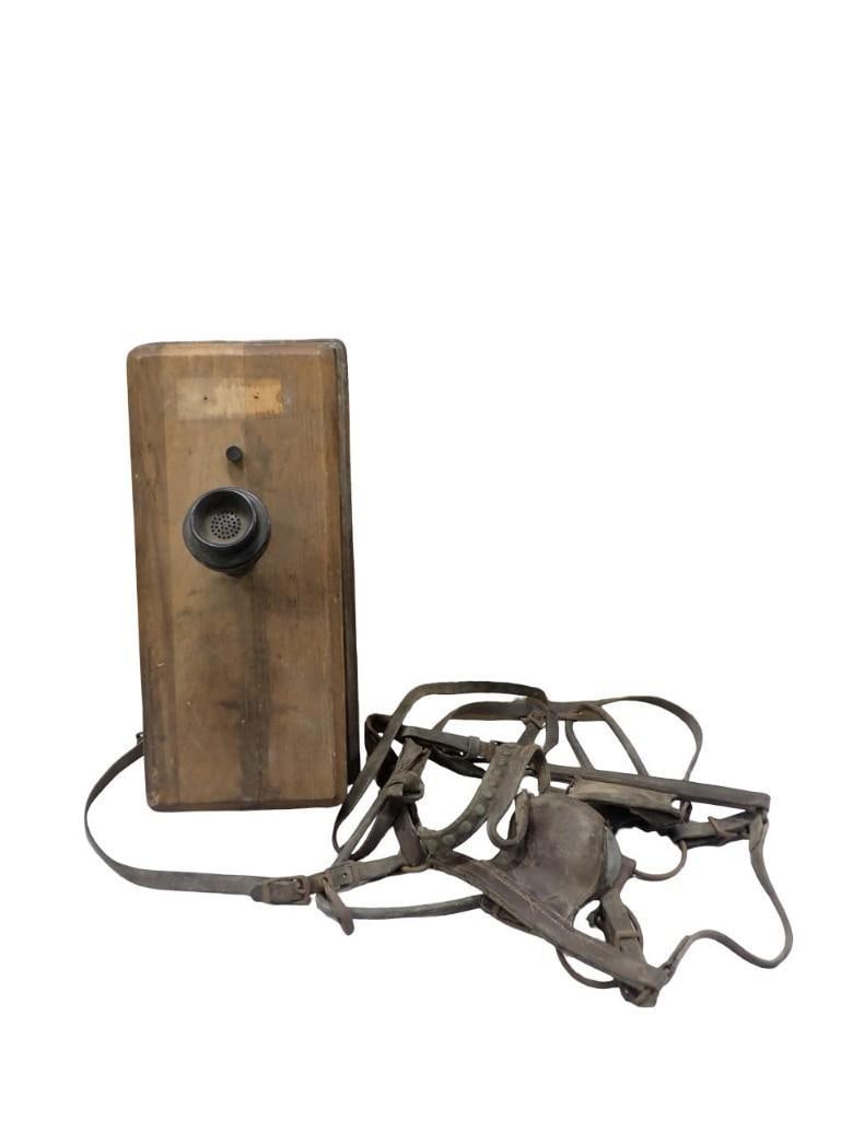 Antique Lot including Early Farm House Stuff, old Phone Shell, etc. (1 of 9)