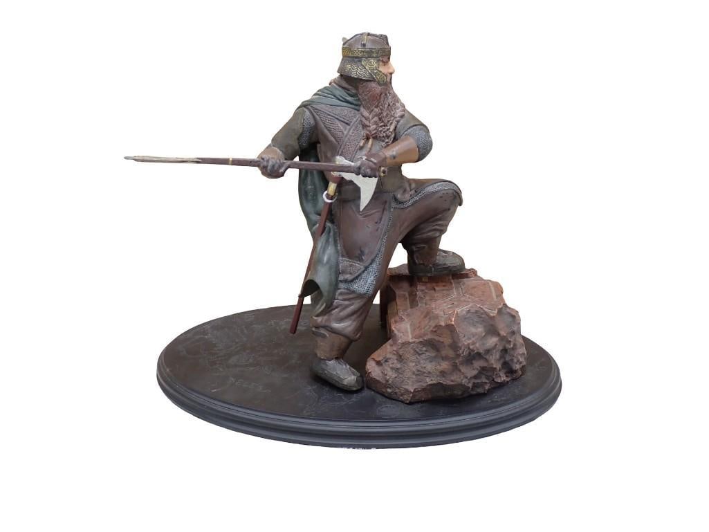 Lord of the Rings Gimli Son of Gloin LE Sculpture by Jamie Beswarick Numbered: Lord of the Rings The Two Towers Gimli Son of Gloin LE Sculpture by Jamie Beswarick Numbered on the Bottom Sideshow Weta Collectibles LOTR Statue All pictures are considered part of the description a
