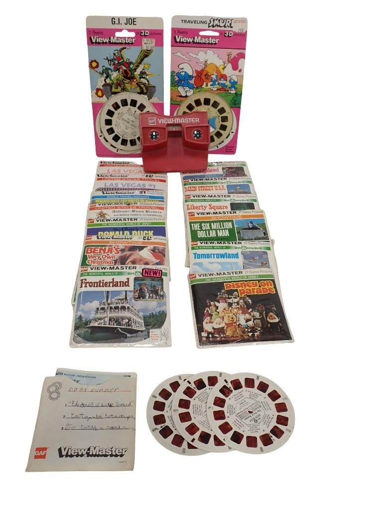 View-Master with Vintage Reels incl GI Joe,The Six Million Dollar Man, Donald Duck, Disney on Parade (1 of 6)
