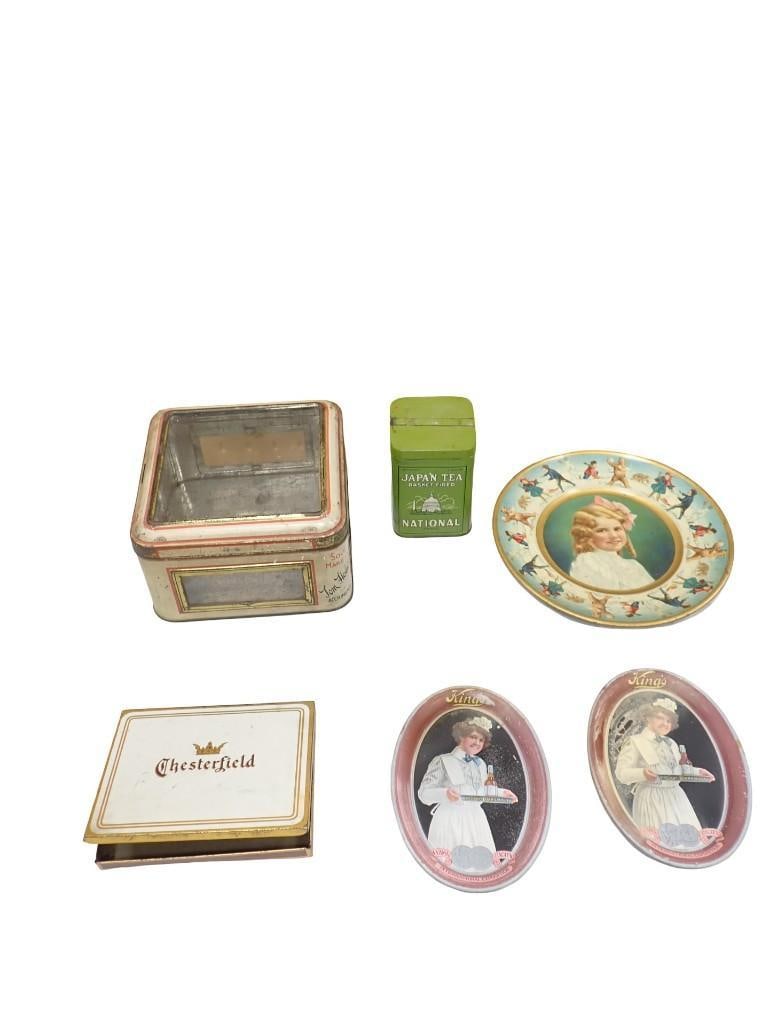 6 Vintage Advertising Items incl Tins, Tip Tray, Etc (1 of 9)