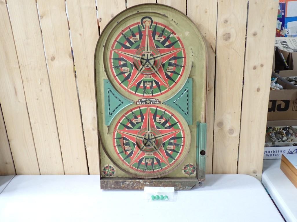 Vintage Lindstrom's Gold Star Game Tabletop Pinball Game (1 of 9)