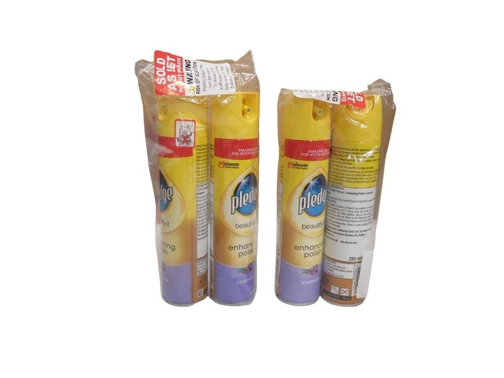 4 Cans of Pledge Enhancing Polish New: 4 Cans of Pledge Enhancing Polish New All pictures are considered part of the description and should be examined carefully by bidders. Live Auctioneers is now offering Live Shipping through them. This