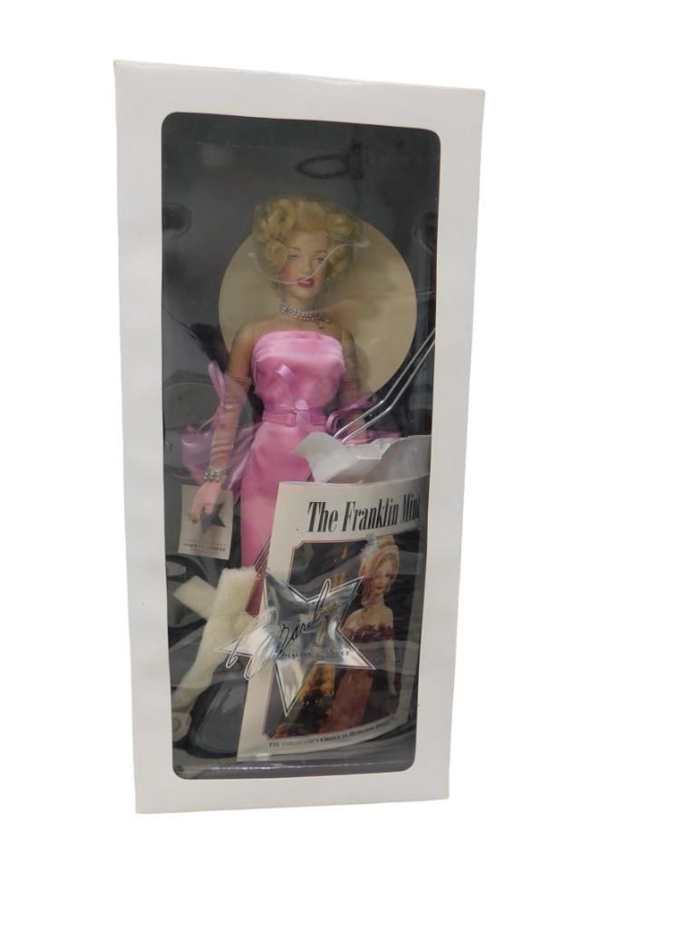 Franklin Mint Marilyn Monroe Portrait Doll Gentlemen Prefer Blonds in Original Box (1 of 4)