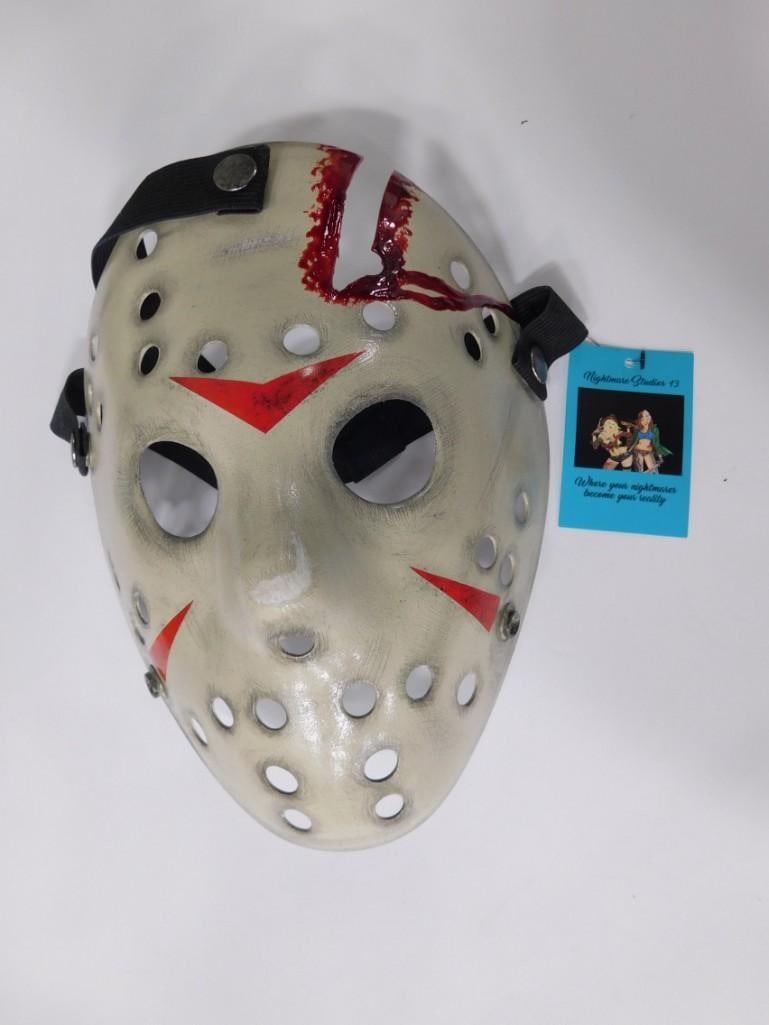Nightmare Studios 13 Jason Vorhees Friday the 13th Hockey Mask Replica: Nightmare Studios 13 Jason Vorhees Friday the 13th Hockey Mask Replica All pictures are considered part of the description and should be examined carefully by bidders. Live Auctioneers is now offering