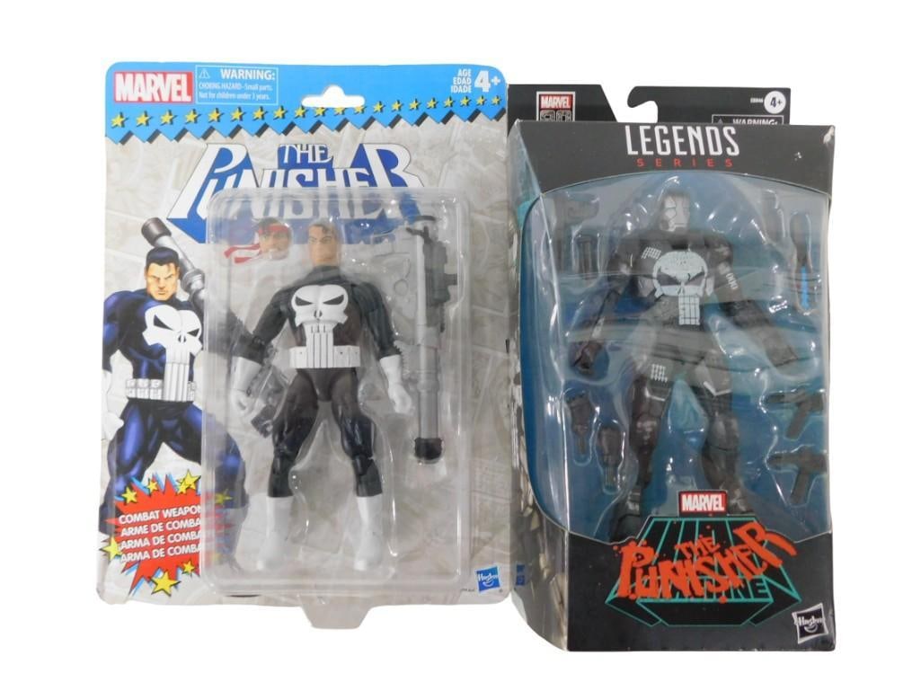 2 Marvel The Punisher Action Figures New in Package: Lot of 2 Marvel The Punisher Action Figures New in Package. Includes 1 Marvel Legends Series and 1 Marvel Legends Retro Series All pictures are considered part of the description and shoul