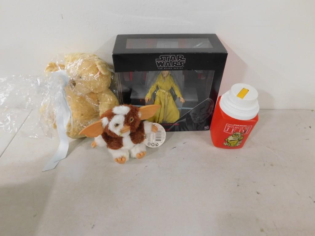Toy Lot including Gremlins Gizmo Plush, Star Wars Thermos, Star Wars Snoke, Plush Bear stuffed Anima (1 of 4)