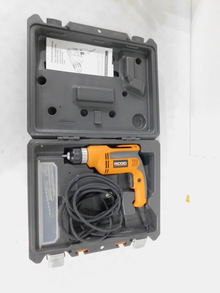 Ridgid 3/8" Professional Electric Drill Double Insulated Variable Speed R7000 with Case (1 of 4)