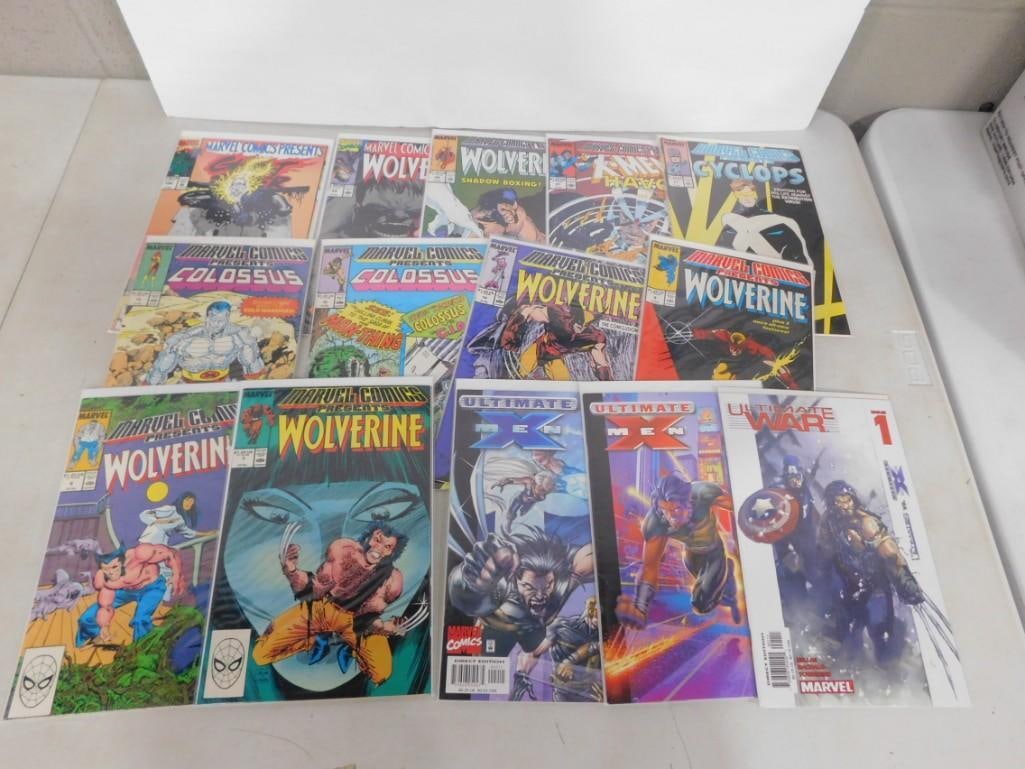 Comic Books including Marvel Wolverine, Cyclops, Colossus, Ghost Rider, Ultimate War: Comic Books including Marvel Wolverine, Cyclops, Colossus, Ghost Rider, Ultimate War All pictures are considered part of the description and should be examined carefully by bidders. Live Auctioneers i