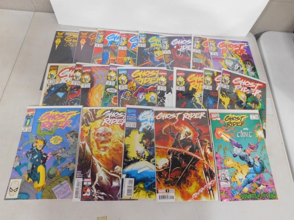 Lot of Marvel Comics Ghost Rider: Lot of Marvel Comics Ghost Rider All pictures are considered part of the description and should be examined carefully by bidders. Live Auctioneers is now offering Live Shipping through them. This is a