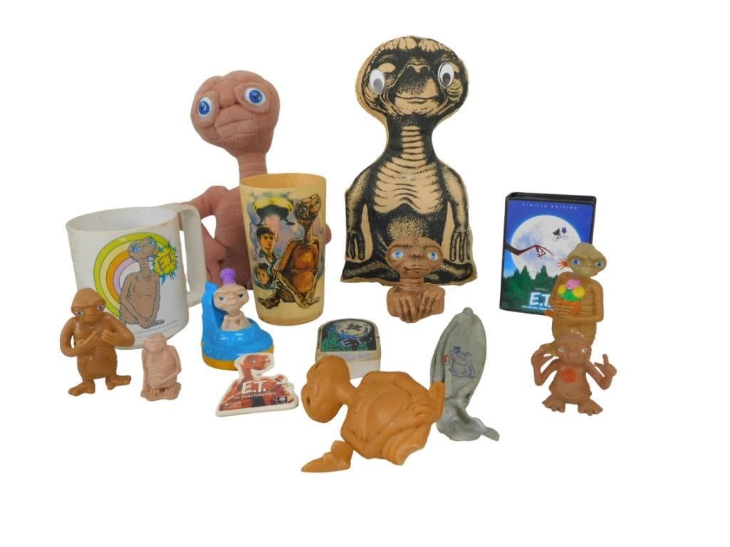 E.T. Extra Terrestrial Lot including Plush, Figurines, Cups, Toys, etc. (1 of 7)