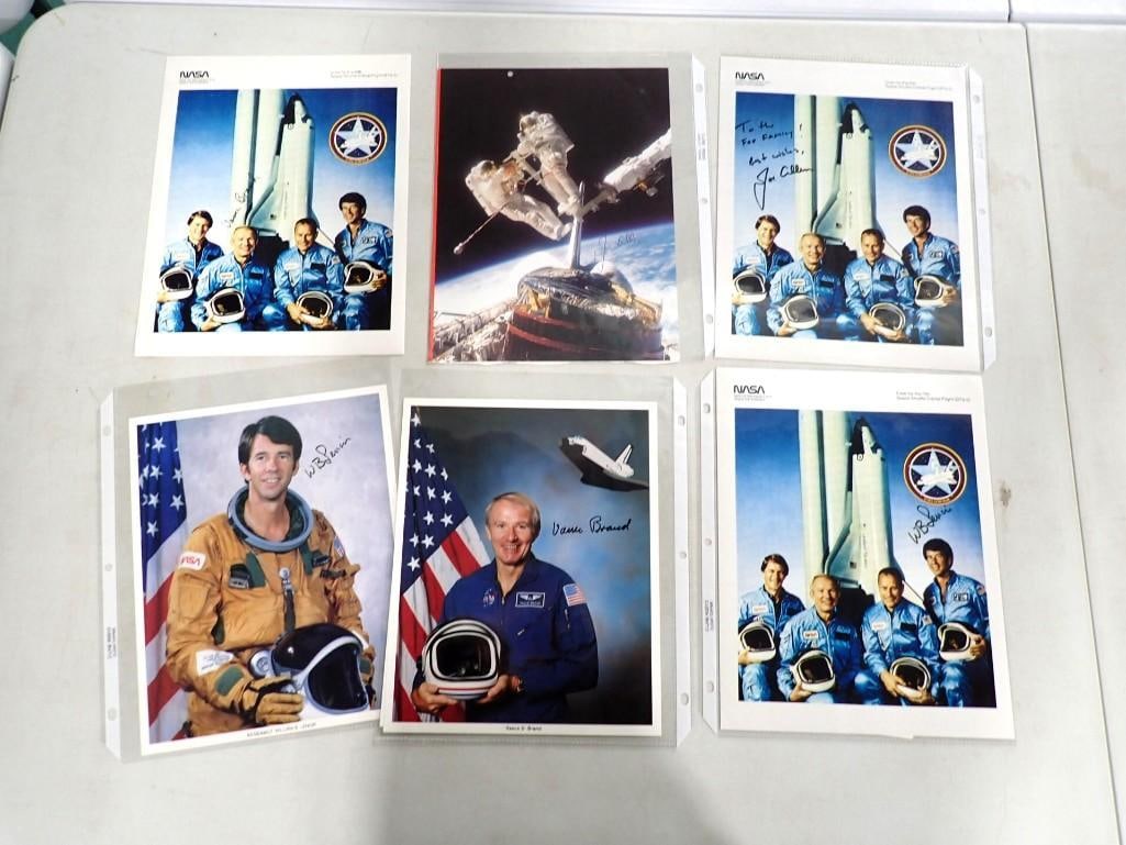 NASA Space Shuttle Mission STS-5 Crew Photos w/ Autographs, etc. Brand, Overmyer, Allen, Lenoir (1 of 17)