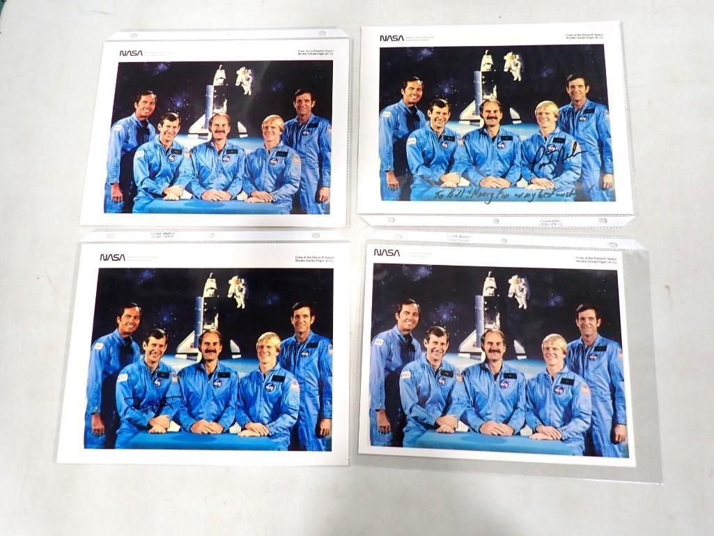 NASA Space Shuttle Mission 41-C Crew Photos w/ Autographs, etc. Crippen, Scobee, Hart, van Hoften, N (1 of 5)
