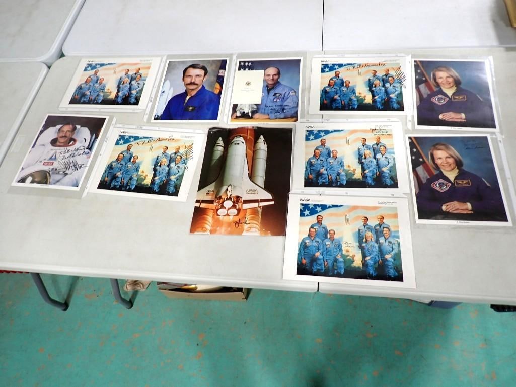 NASA Space Shuttle Mission 51-D Crew Photos w/ Autographs, etc., Bobko, Williams, Seddon, Griggs, Ho: NASA Space Shuttle Mission 51-D Crew Photos w/ Autographs, etc., Bobko, Williams, Seddon, Griggs, Hoffman, Walker, Senator Jake Garn - No COAs - All pictures are considered part of the description and