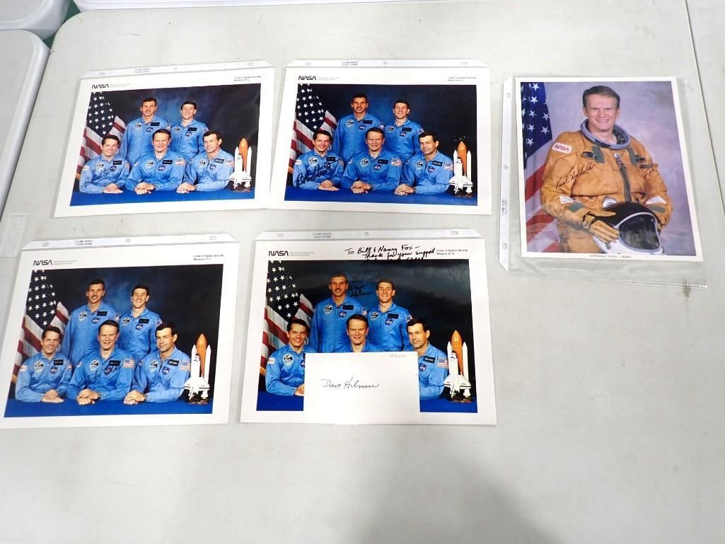 NASA Space Shuttle Mission 51-J Crew Photos w/ Autographs, etc. Bobko, Grabe, Hilmers, Stewart, Pail (1 of 14)