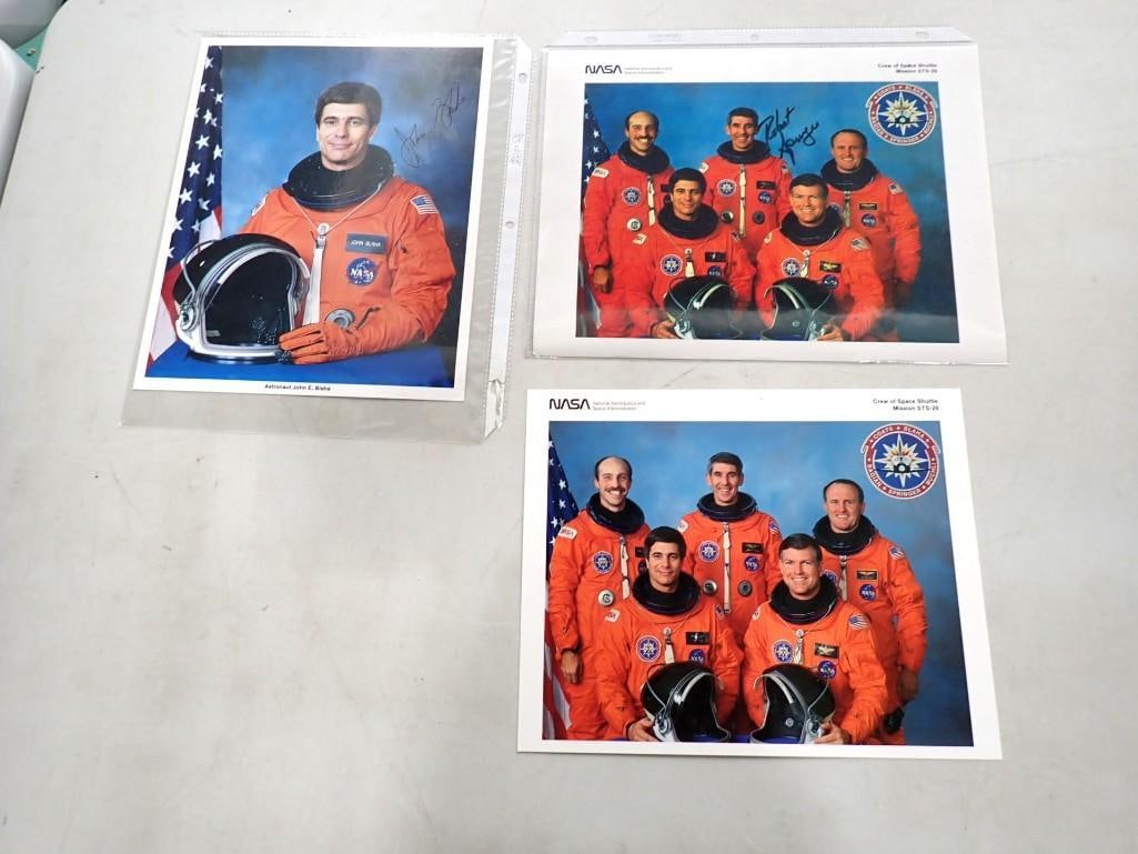 NASA Space Shuttle Mission STS-29 Crew Photos w/ Autographs, etc. Coats, Blaha, Springer, Buchli, Ba (1 of 7)