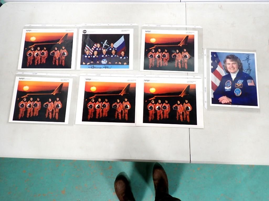 NASA Space Shuttle Mission STS-43 Crew Photos w/ Autographs, etc Blaha, Baker, Lucid, Low, Adamson (1 of 15)