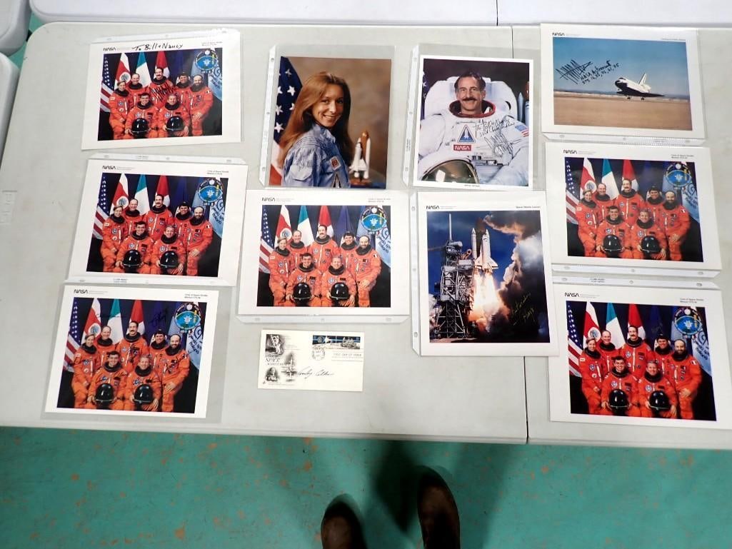 NASA Space Shuttle Mission STS-46 Crew Photos w/ Autographs, etc Shriver, Allen, Nicollier (First Sw: NASA Space Shuttle Mission STS-46 Crew Photos w/ Autographs, etc Shriver, Allen, Nicollier (First Swiss), Ivins, Hoffman, Chang-Diaz, Malerba (First Italian) - No COAs - All pictures are considered pa