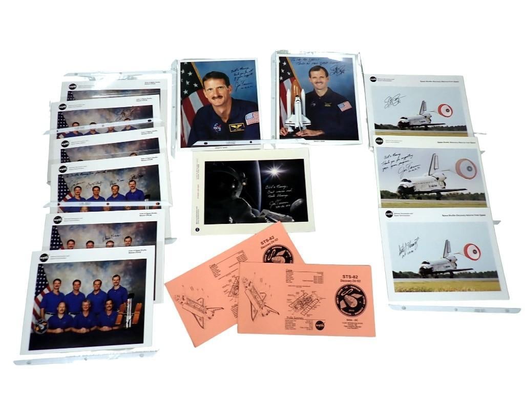 NASA Space Shuttle Mission STS-82 Crew Photos w/ Autographs, etc. Hubble Telescope Service Mission (1 of 9)