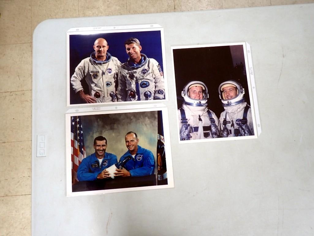 NASA Gemini Mission Photos including Wally Schirra and James McDivitt Autographs (No COA): NASA Gemini Mission Photos including Wally Schirra and James McDivitt Autographs (No COA) - All pictures are considered part of the description and should be examined carefully by bidders. Live