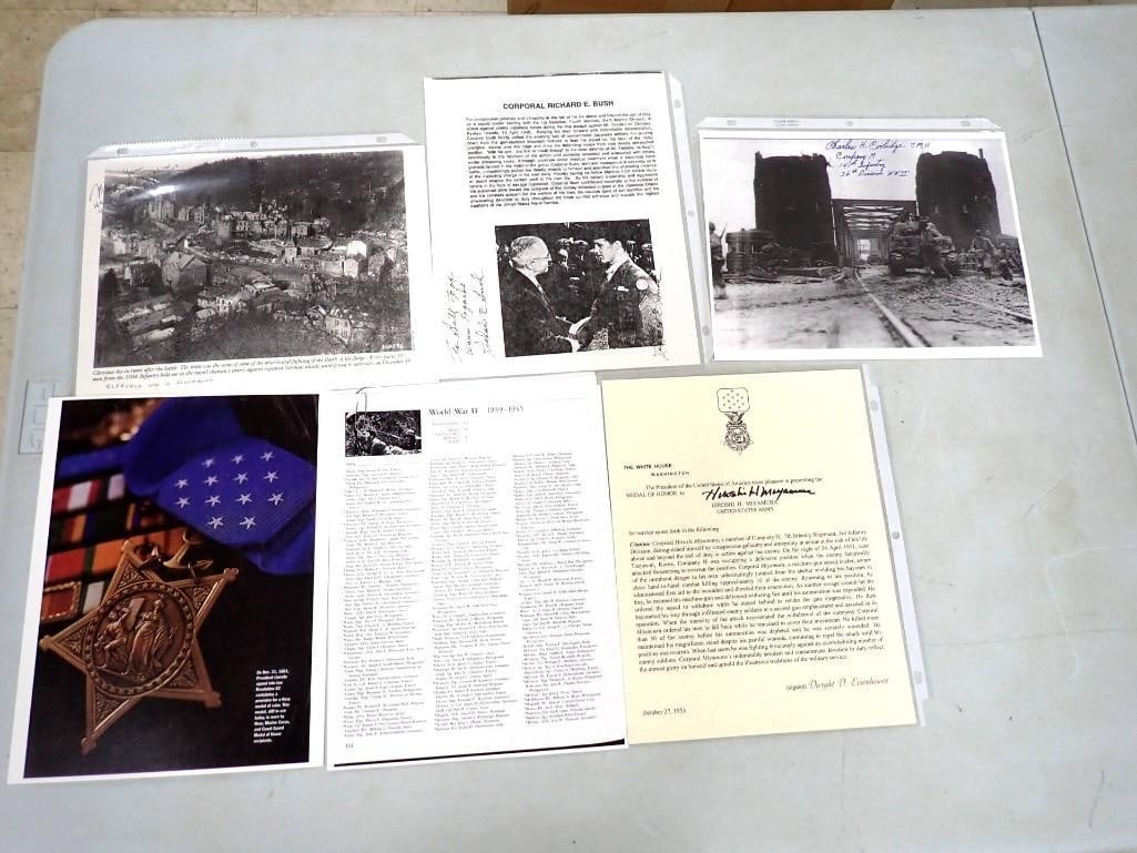 Congressional Medal of Honor Recipients Ephemera Lot including Autographs (No COAs), Articles, etc: Congressional Medal of Honor Recipients Ephemera Lot including Autographs (No COAs), Articles, etc All pictures are considered part of the description and should be examined carefully by bidders. Live