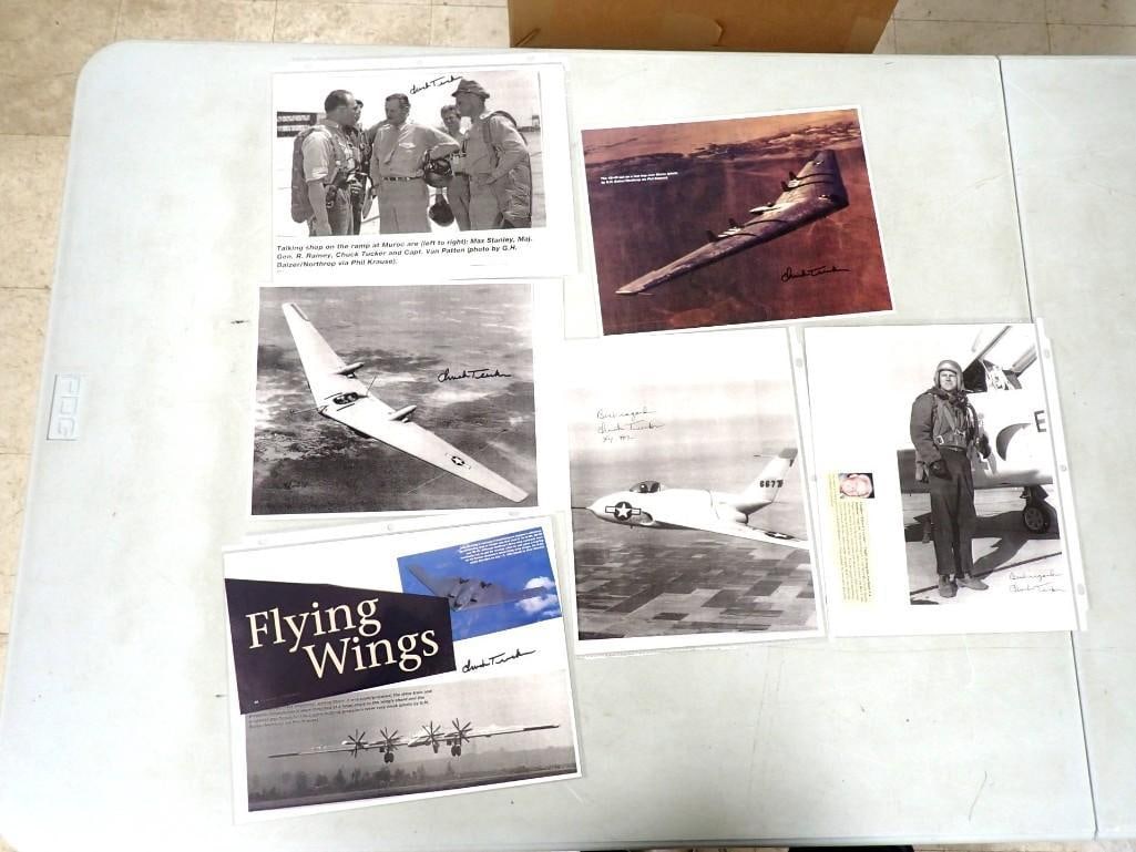 Chuck Tucker Experimental Test Pilot Autographed Pictures - No COAs (1 of 8)