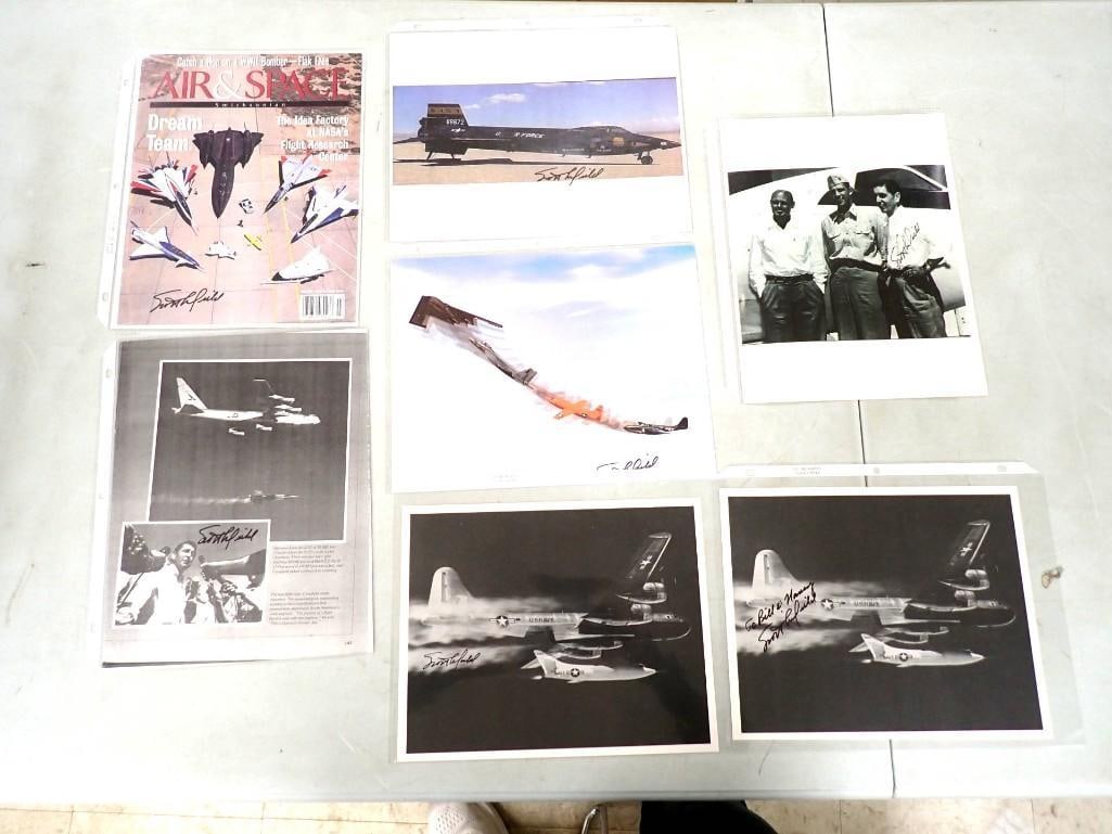 Scott Crossfield Naval Officer and Test Pilot - first to reach Mach 2 - Autographed Pictures No COAs (1 of 9)