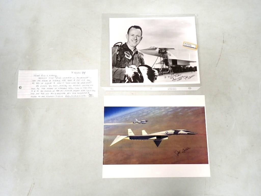 Joe Cotton USAF Test Pilot autographed Pictures and Correspondence - No COAs (1 of 4)