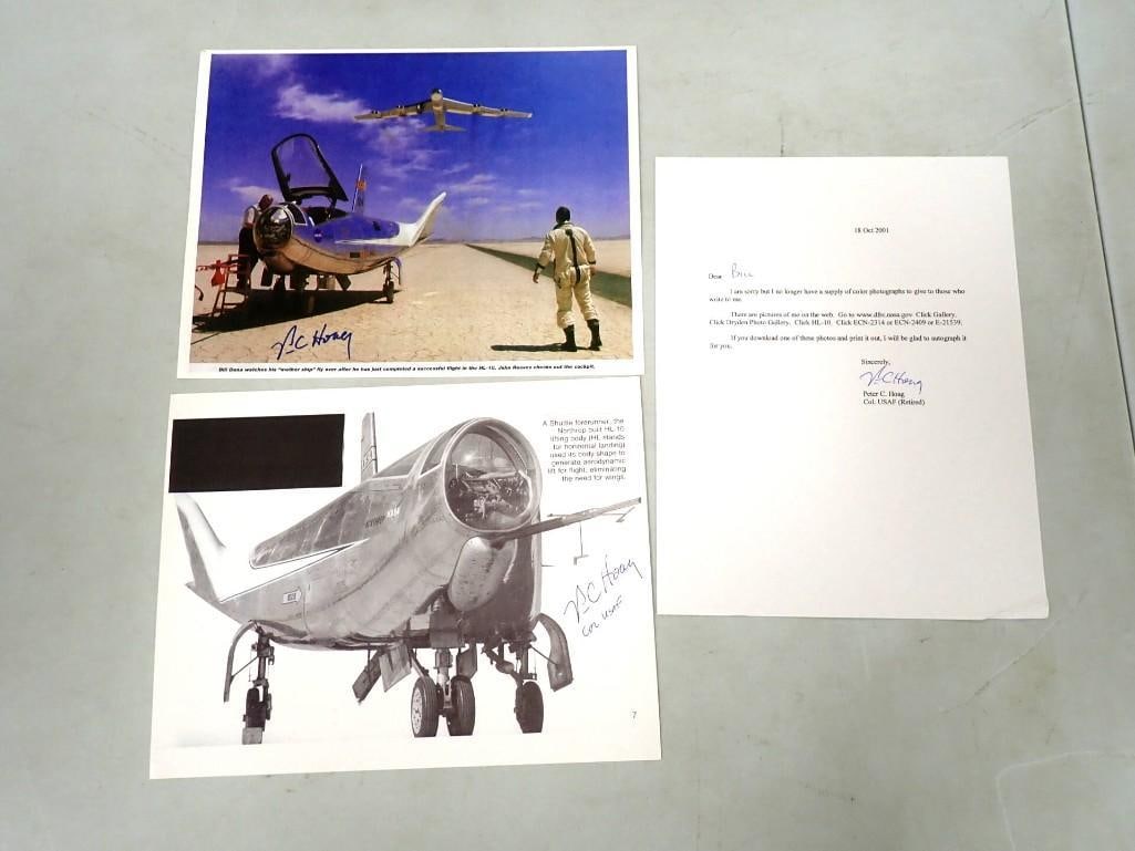 USAF Major Test Pilot Peter Hoag Signed Letter and Pictures - No COAs (1 of 4)