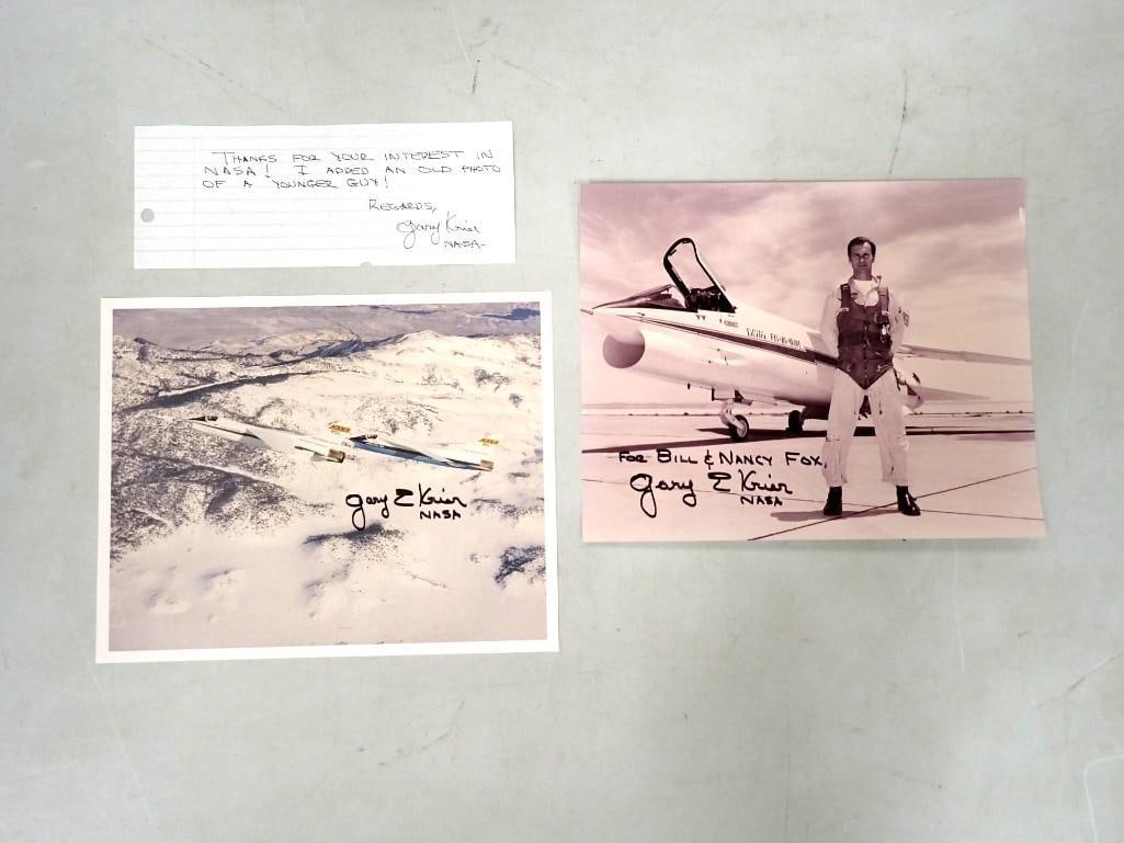 Gary Krier NASA Test Pilot Autographed Pictures and Correspondence - No COAs (1 of 5)