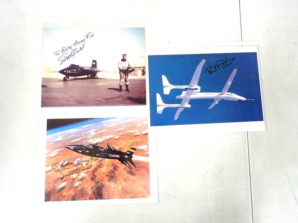Scott Crossfield X-15 Test Pilot and Burt Rutan - Aerospace Engineer Autographed Pictures - No COAs (1 of 4)