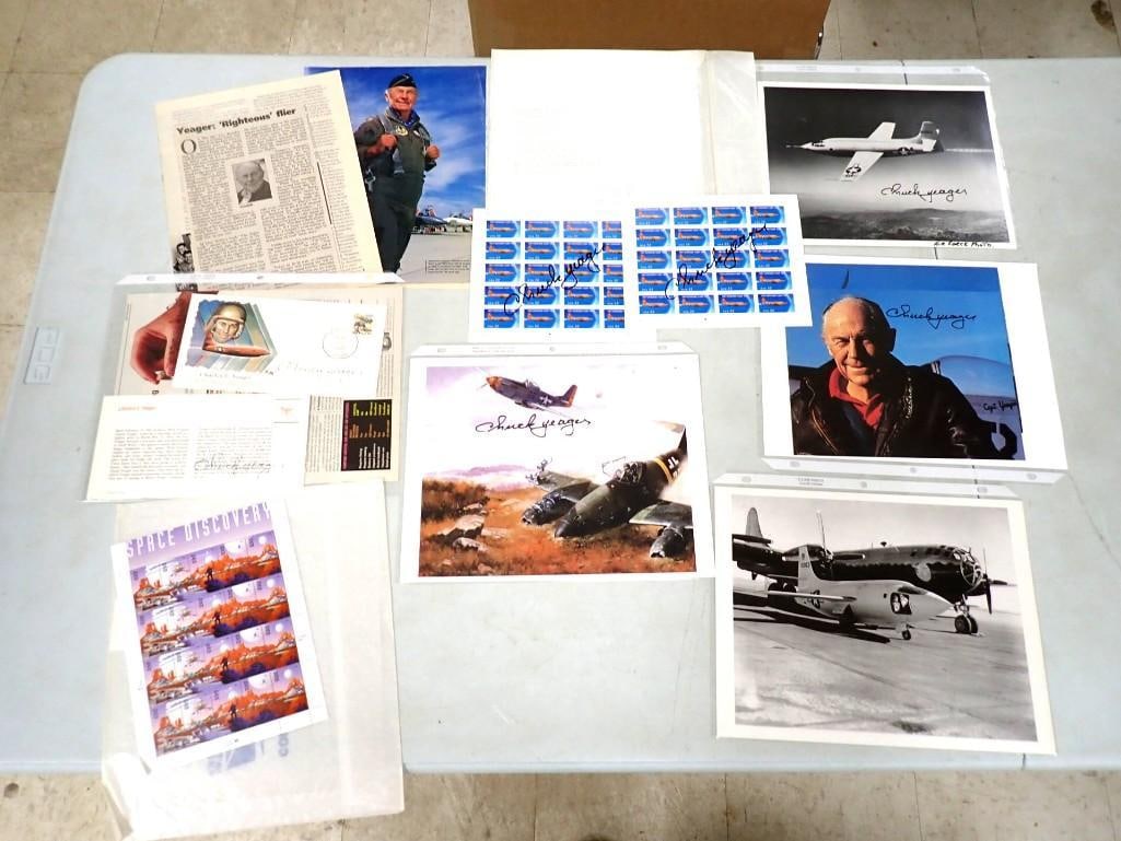 Chuck Yeager Test Pilot - Signed Pictures, First Day Issue, Stamps, Etc. (1 of 11)