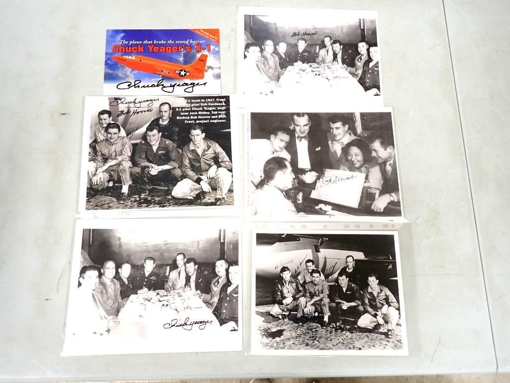 Autographed Test Pilot Pictures including Chuck Yeager, Bob Hoover, and others - No COAs (1 of 16)