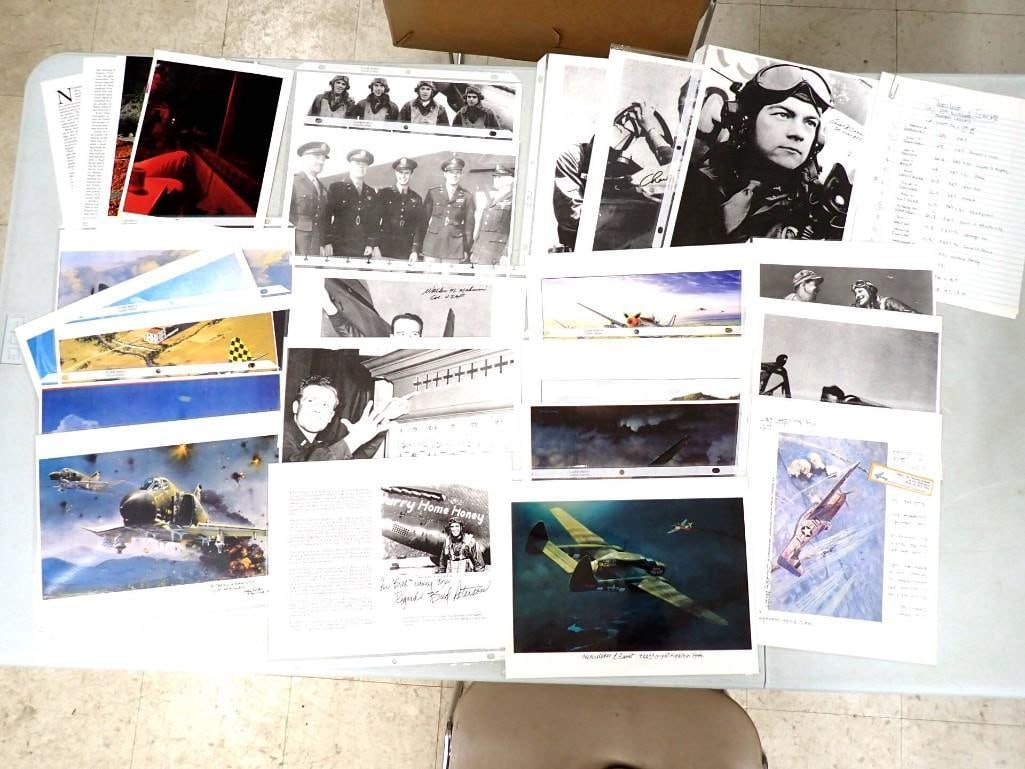 WWII UK Air Force Veteran Signed Pictures, correspondence, and Ephemera - No COAs (1 of 20)