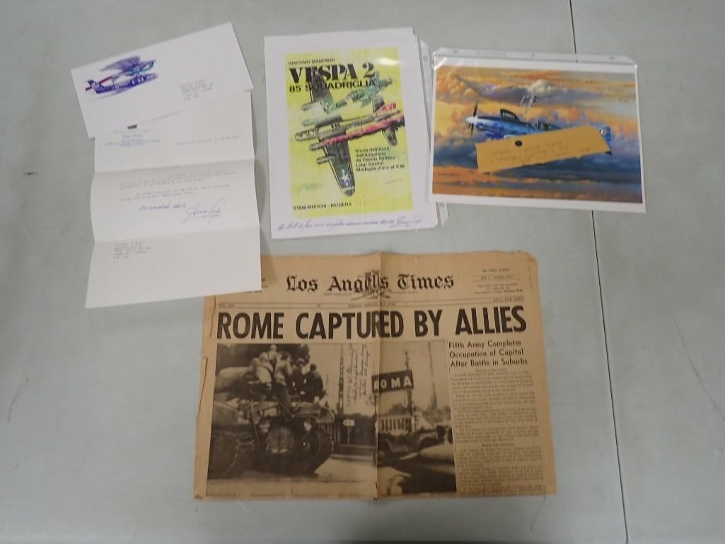 WWII Italian Pilots - Pictures, Autographs, Correspondence, etc. No COAs (1 of 16)