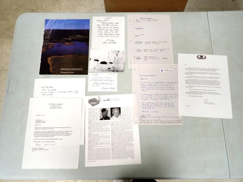 101st Airborne Division Screaming Eagles Ephemera, Correspondence, Autographs, etc. No COAs: 101st Airborne Division Screaming Eagles Ephemera, Correspondence, Autographs, etc. No COAs All pictures are considered part of the description and should be examined carefully by bidders. Live Auctio