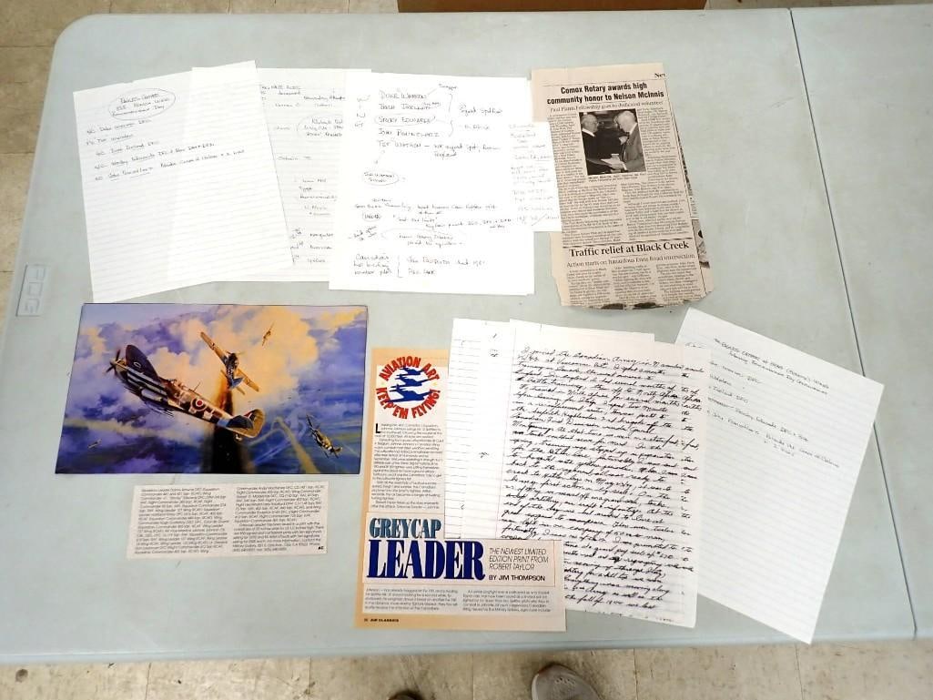 Canadian Air Force Ephemera, Correspondence, Autographs, etc. No COAs (1 of 10)