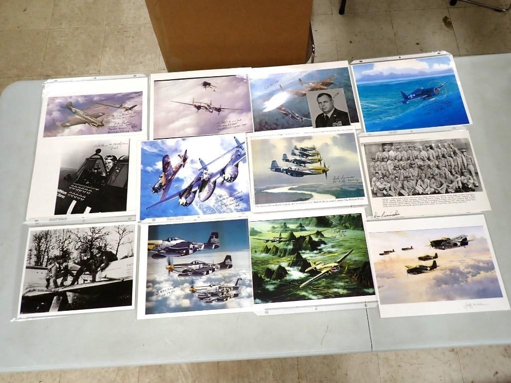 WWII Fighter Pilot Signed Pictures, etc. No COAs (1 of 16)