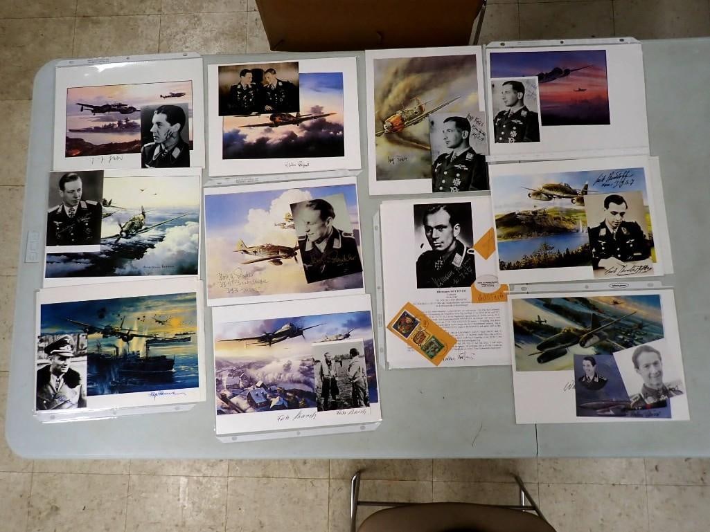 WWII German Air Force Luftwaffe Pictures, Correspondence and Autographs - No COAs: WWII German Air Force Luftwaffe Pictures, Correspondence and Autographs - No COAs All pictures are considered part of the description and should be examined carefully by bidders. Live Auctioneers is n